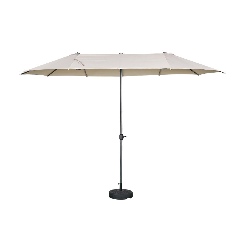 Waterproof outdoor garden patio umbrella with crank and push button tilt market umbrella parasols with base