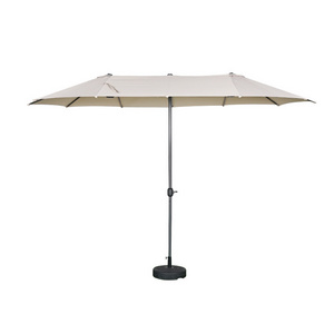 Waterproof outdoor garden patio umbrella with crank and push button tilt market umbrella parasols with base