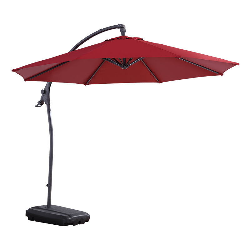 Waterproof outdoor garden patio umbrella with crank and push button tilt market umbrella parasols with base