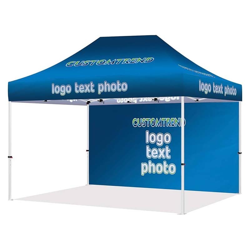 Wholesale Portable Folding Pop Up Gazebo With Side Walls Printed Canopy tent Aluminum Outdoor Waterproof Trade Show Tents