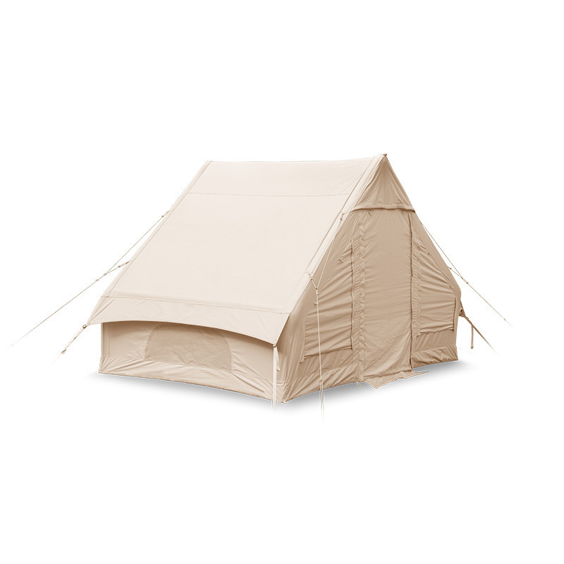 Hot sell large space waterproof air tent outdoor inflatable camping tent Air Pole Canvas Wall Inflatable tent