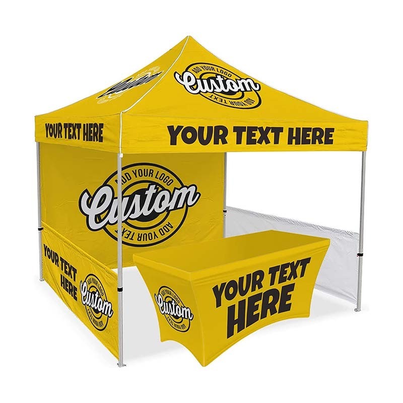 OEM custom logo printed outdoor waterproof 3x3m folding gazebo carpa 3x3 oxford trade show tent