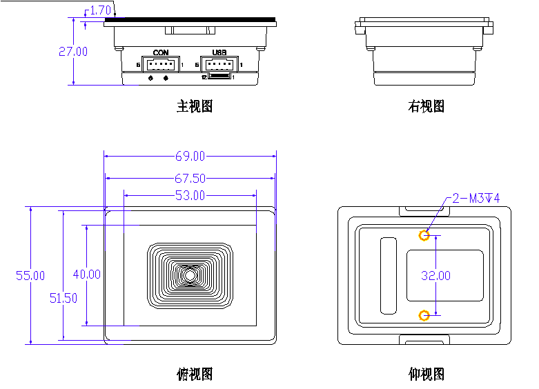 13.56Mhz APDU NFC MIFARE FELICA  Access Control Card Reader Green Pass Turnstile QR Code Reader Module