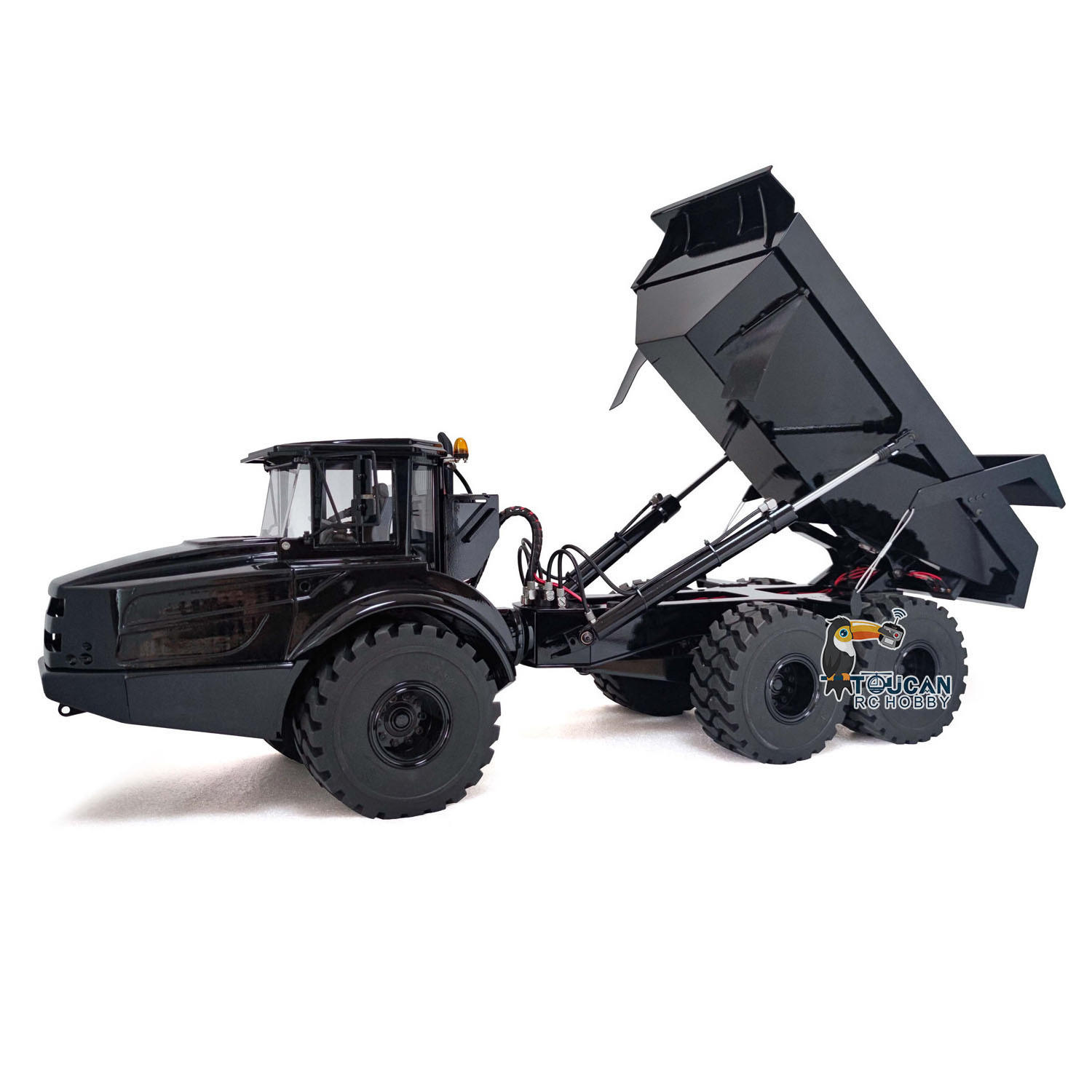 XDRC 1/14 6X6 Remote Control Dumper Car Hydraulic Articulated Truck Construction Model Toys