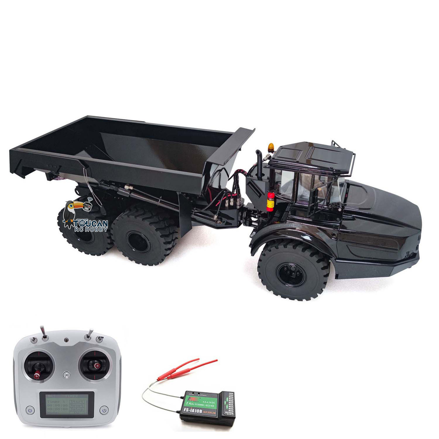 XDRC 1/14 6X6 Remote Control Dumper Car Hydraulic Articulated Truck Construction Model Toys