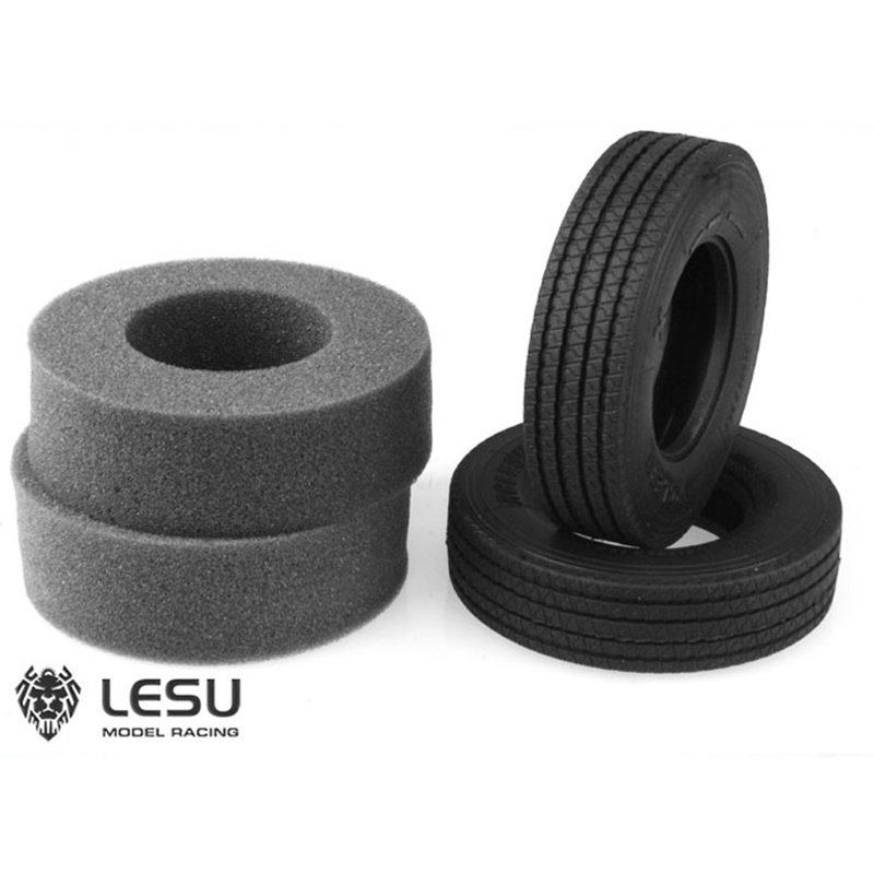 LESU Rubber Wheel Tires for 1/14 RC Tractor Truck Tamiyaya Remote Control Toys Cars Model Th02597-ali6