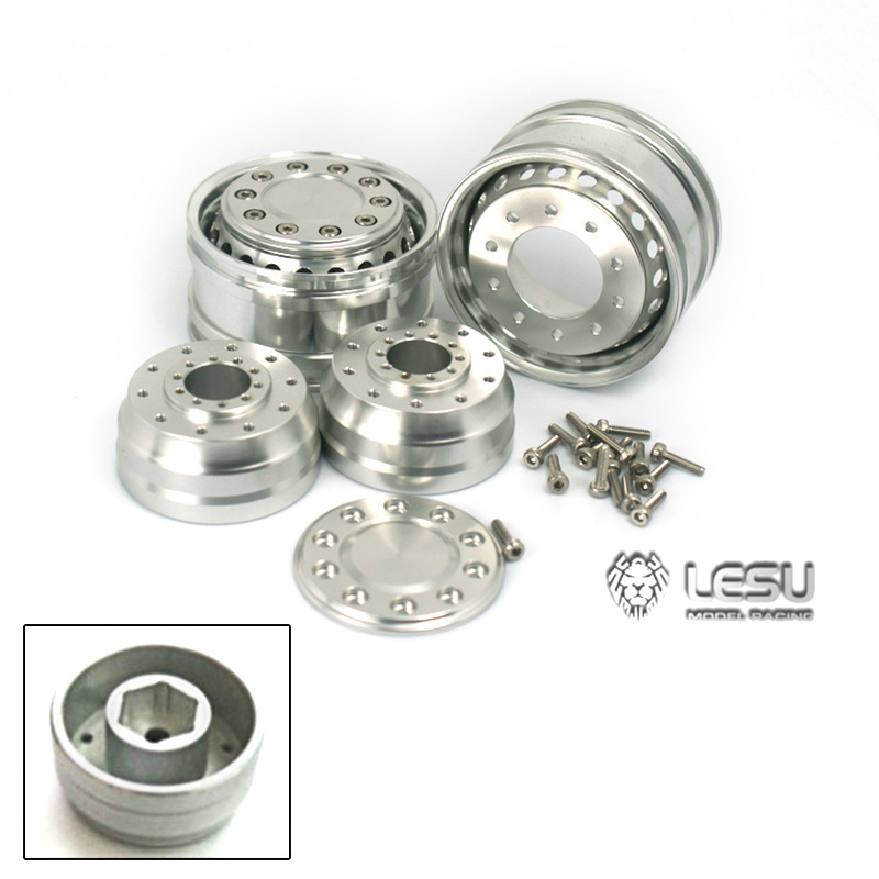 LESU 1/14 Power Axle Metal Wide Wheel Hub For RC Tractor Truck Radio Controlled Tamiyaya Dumper Model Th10255-ali6