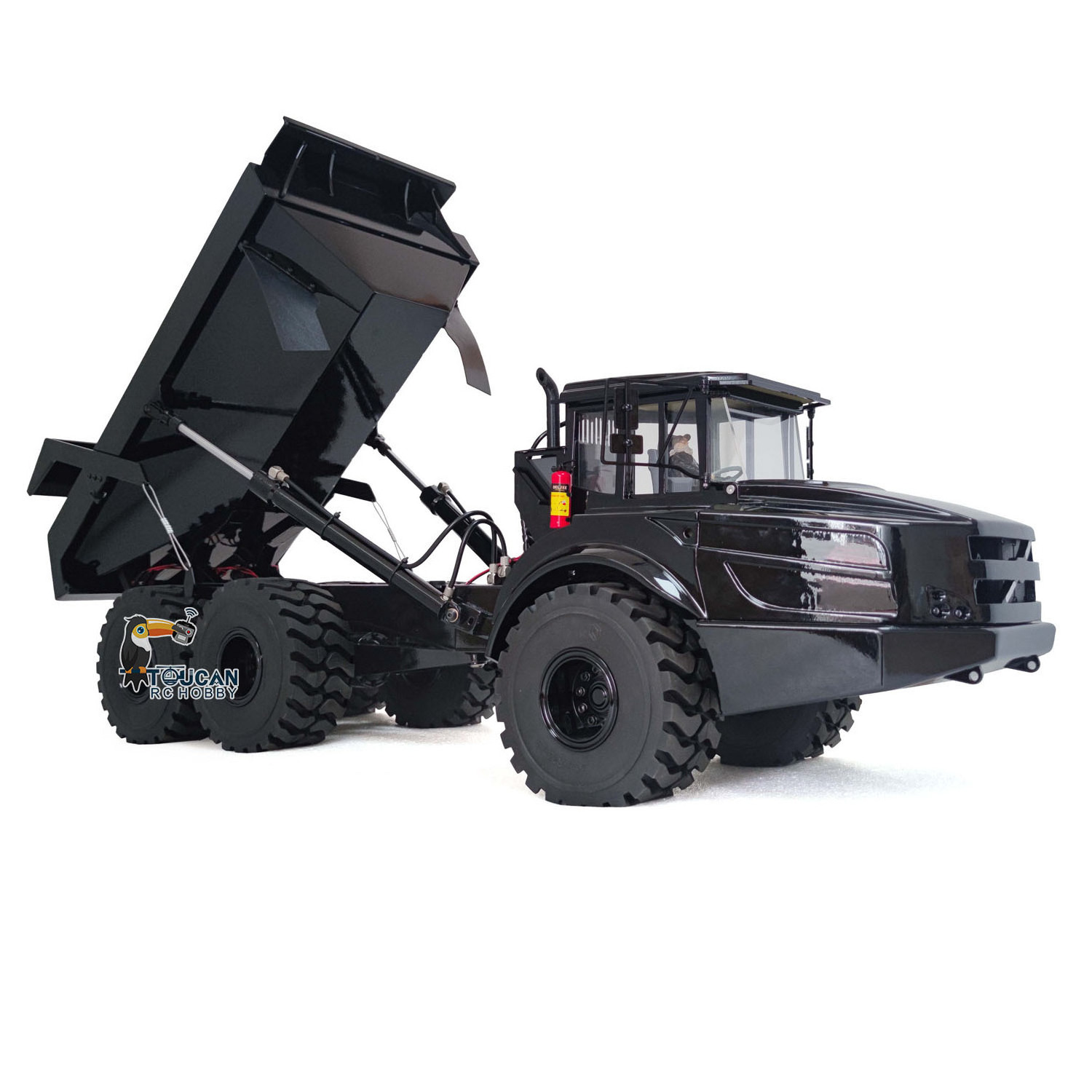 XDRC 1/14 6X6 Remote Control Dumper Car Hydraulic Articulated Truck Construction Model Toys