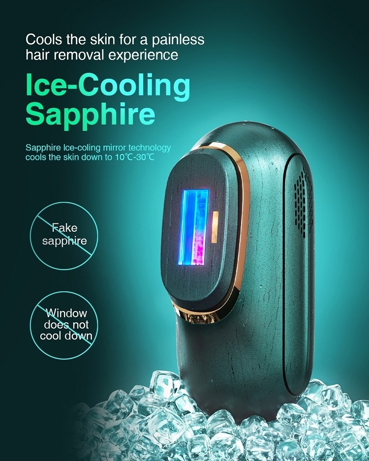 TOUCHBeauty Sapphire Cooling Ice Point IPL Body Hair Removal Device Permanent Reduce Body Hair 27J energy