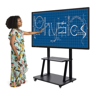 KINGONE 65 inch mobile all in one computer smart board interactive whiteboard