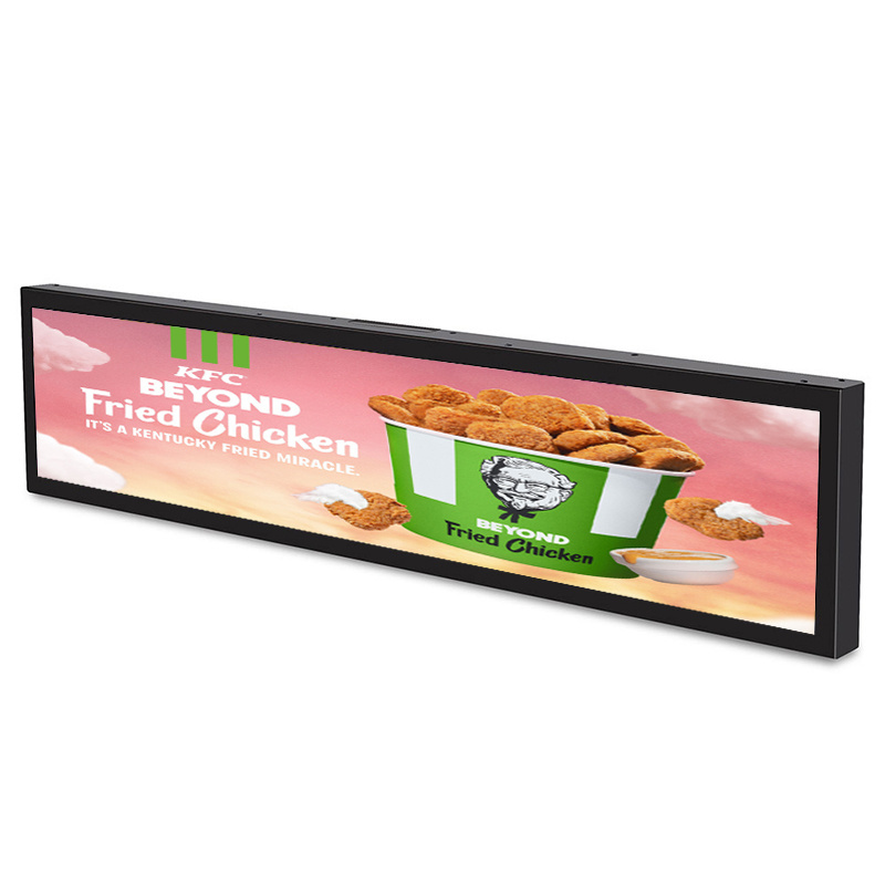 High Brightness Monitor 37 43 48 Inch Ultra Wide stretched Lcd Bar Shelf Edge Display