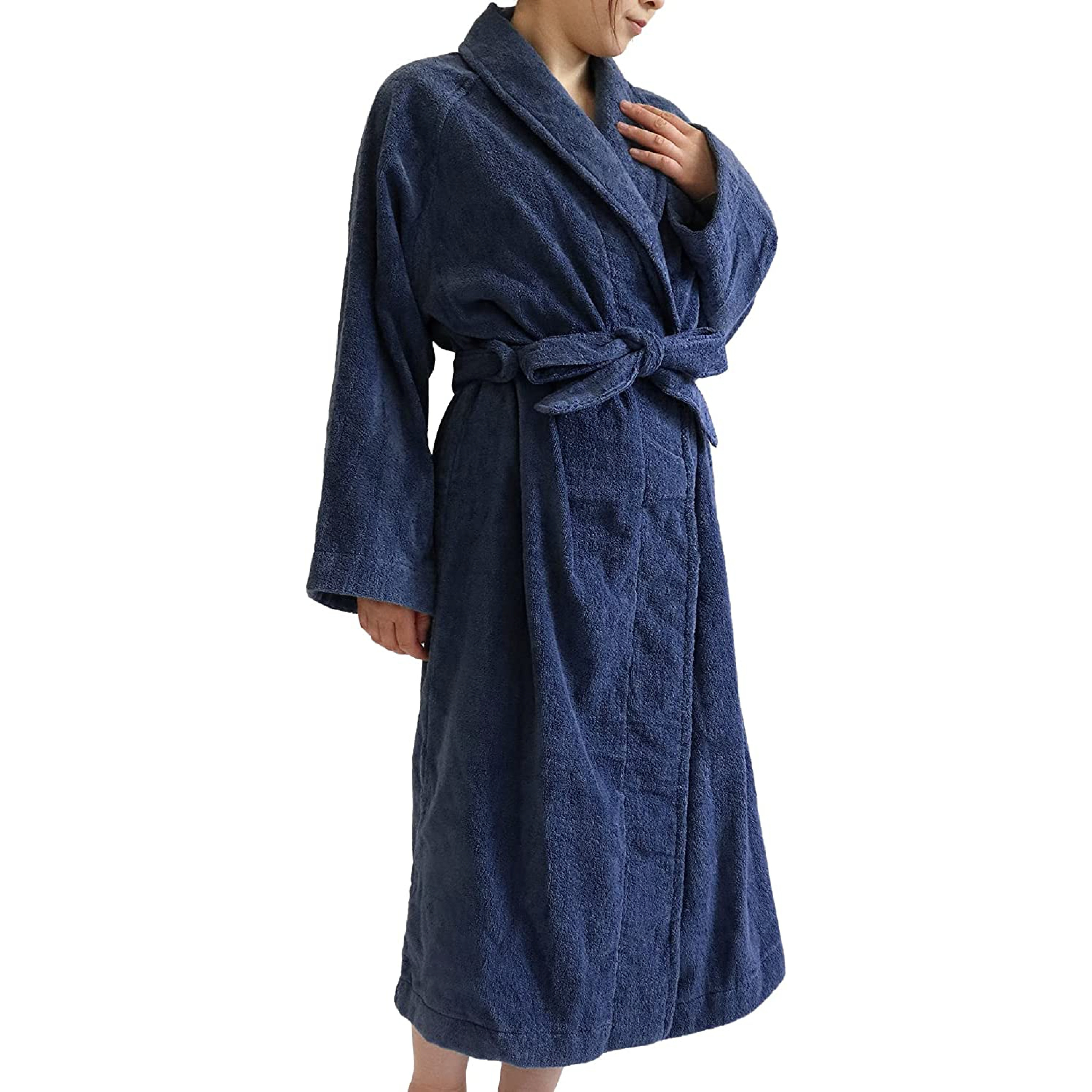 [Customize] Cotton 100% Deep Color Towel Bathrobe Made in Japan Pajama Kimono Women's Sleepwear Lounge ware Terry Premium