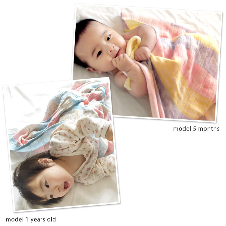 [Wholesale Products] Made in Japan Double-Layered Gauze Swaddle Clothes Baby Blanket 100% Cotton Breathable Low MOQ Hedgehog