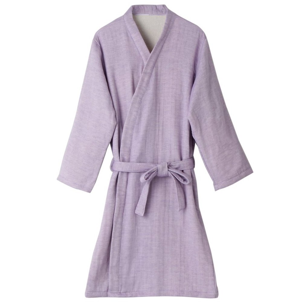 [Customize] Cotton 100% Gauze Bath robe  with Belt Made in Japan Towel Fabric Pajama Kimono Women's Sleepwear Soft Bathrobe