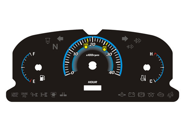 OEM car dashboard instrument panel 3D dial faces odometer universal tachometer speedometer faceplate