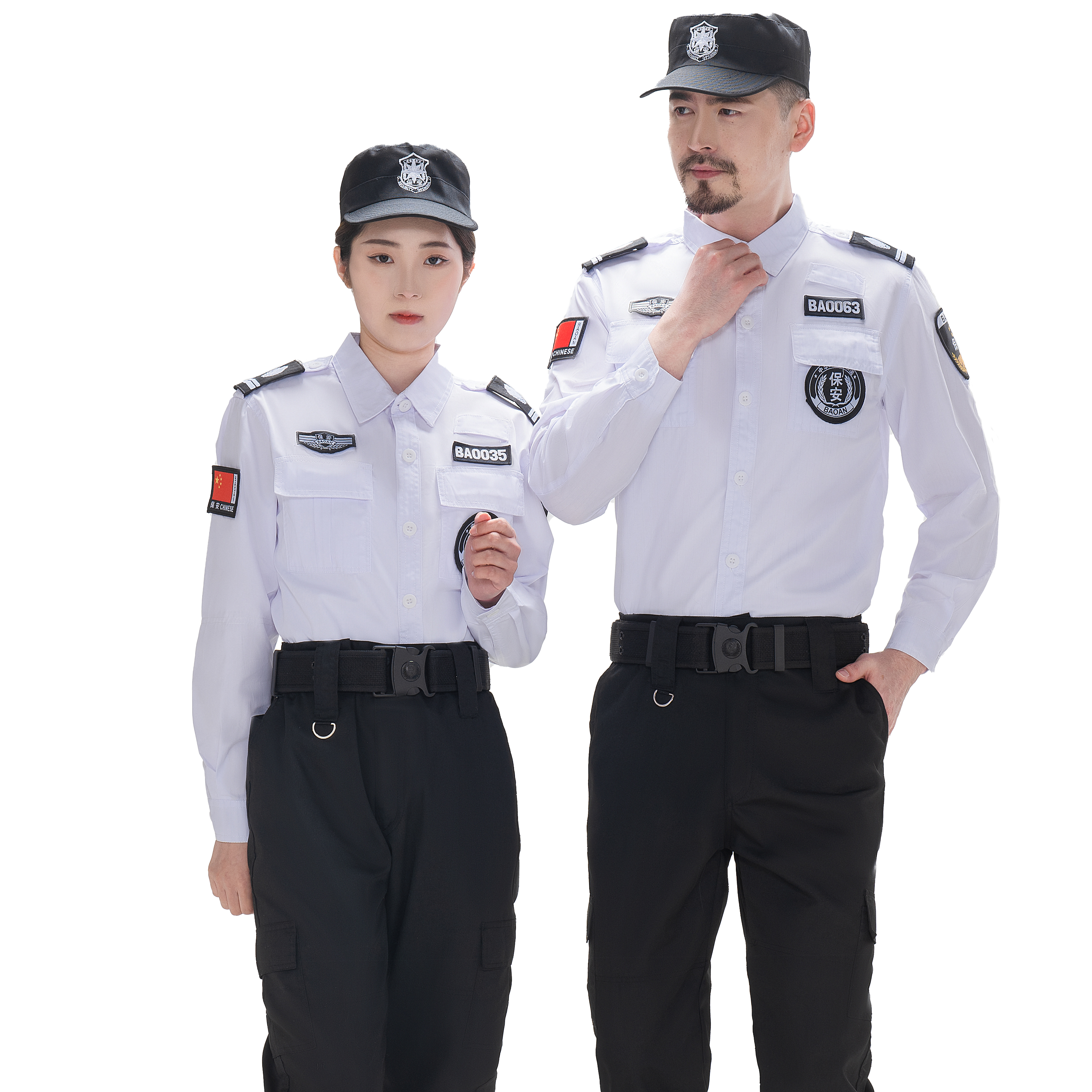 quality material fabric for security uniform long sleeve polo unisex global security uniform dress guard uniform