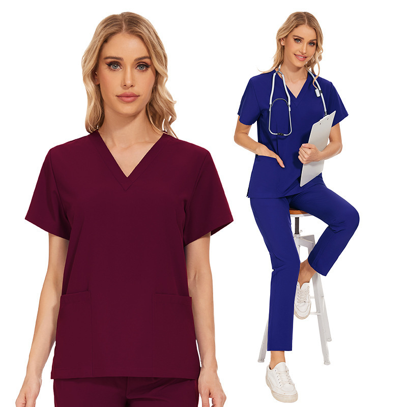 Medical Uniform Nurses Wear Wholesale Scrubs Nursing Suit Jogger Hospital Reusable Customized Scrub Set Fabric Scrubs