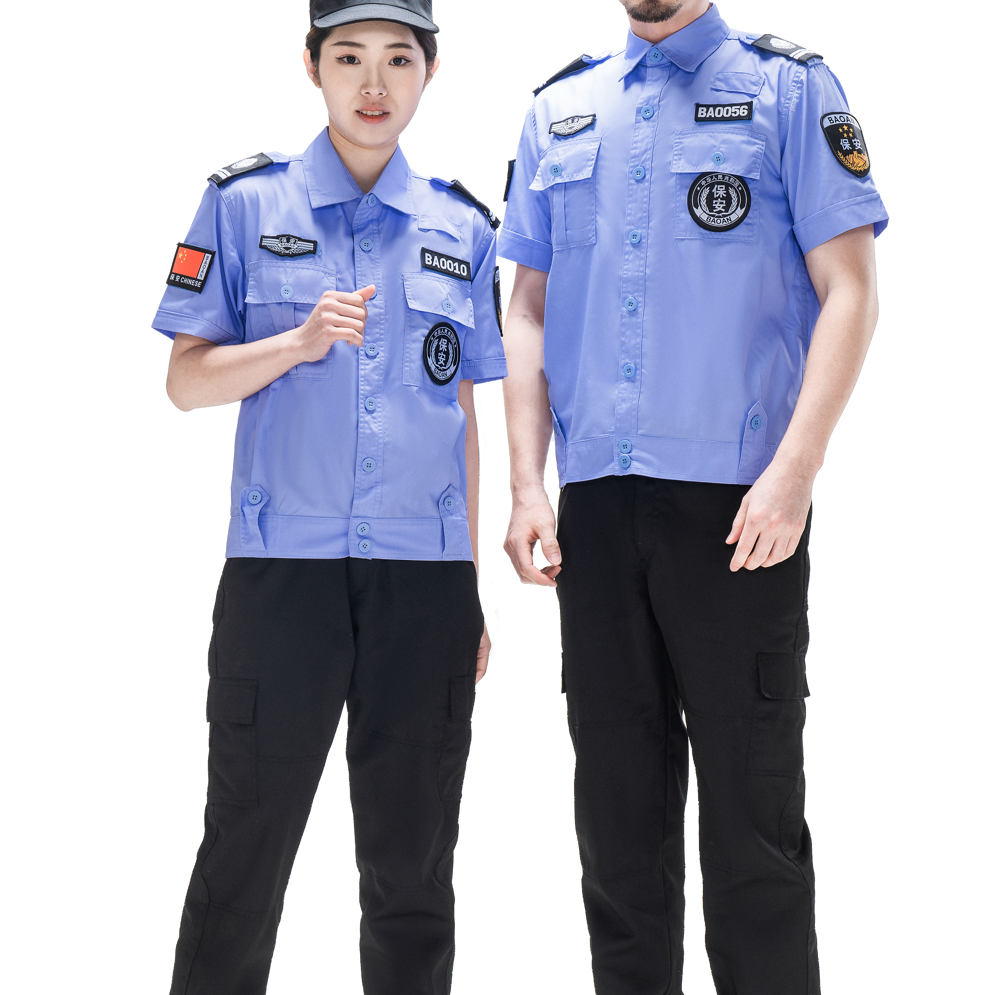 custom logo free sample double breast formal suit security guards uniforms samples full uniform for guard workwear