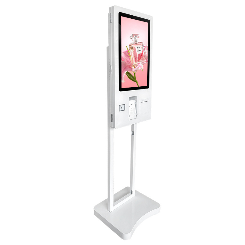 Advertising machine 32inch Self service order payment touch screen kiosk self pay machine barcode scanner kiosk ordering kiosk