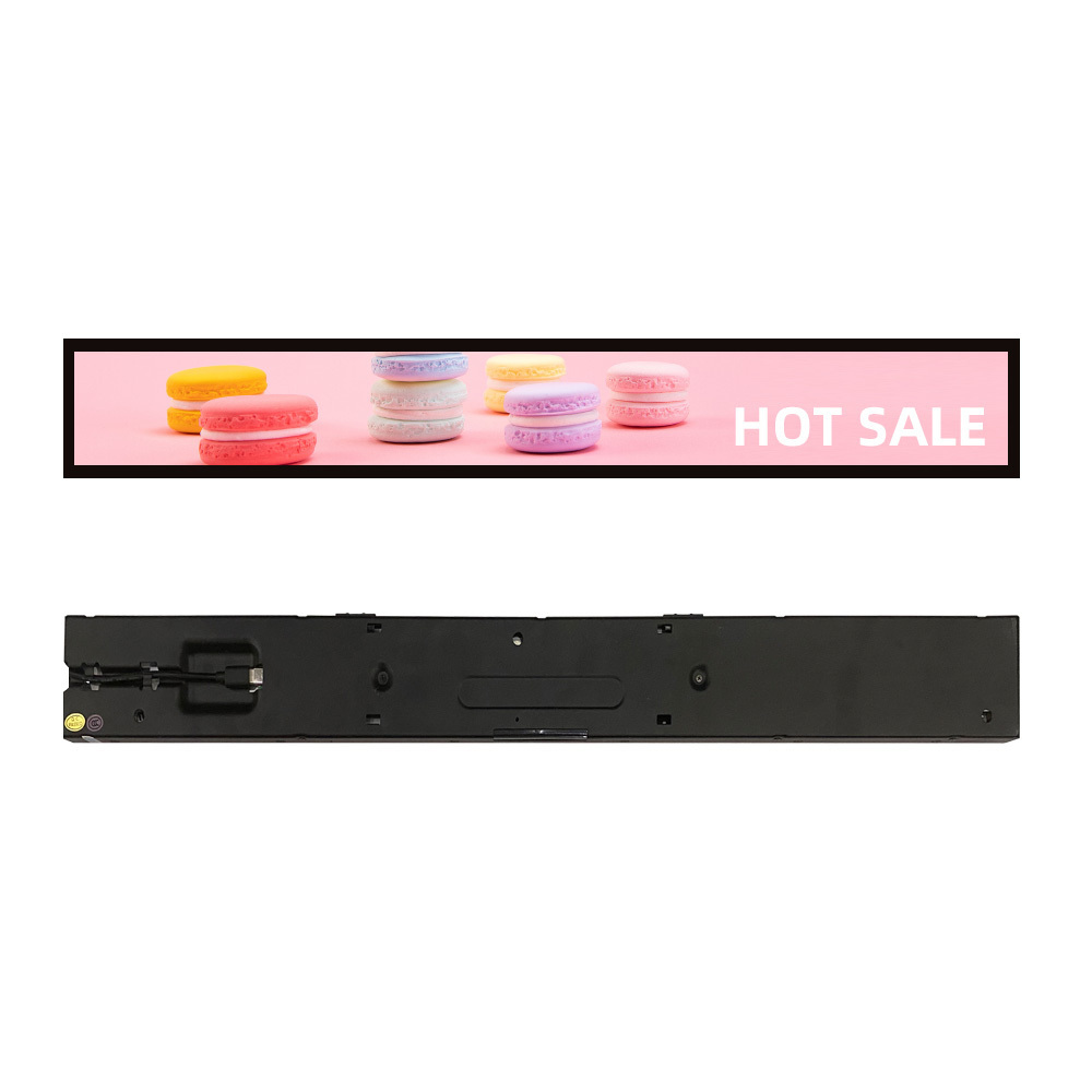 All differ inches factory prices ultra wide shelf edge LCD digital signage advertising display bar stretched screen