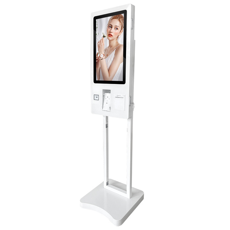 Advertising machine 32inch Self service order payment touch screen kiosk self pay machine barcode scanner kiosk ordering kiosk