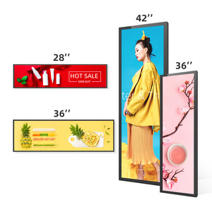 All differ inches factory prices ultra wide shelf edge LCD digital signage advertising display bar stretched screen