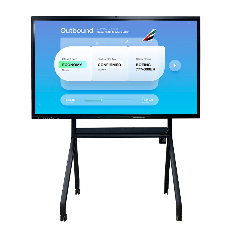 4K lcd all in one screen digital panel meeting teaching interactive school office touch projector smart whiteboard