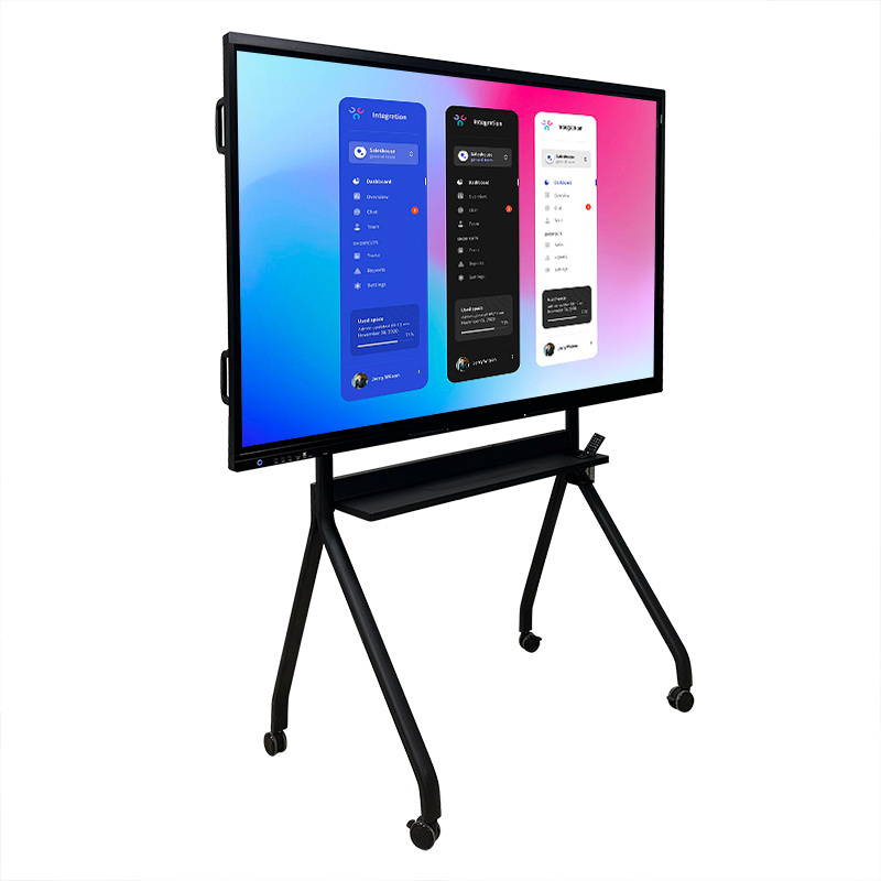 4K lcd all in one screen digital panel meeting teaching interactive school office touch projector smart whiteboard