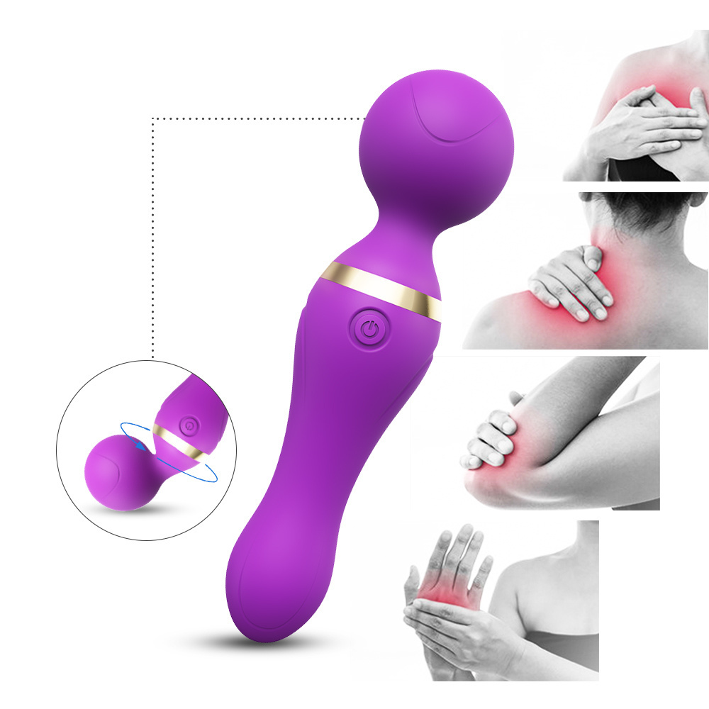 Rechargeable Waterproof  9 Speed Magic Vibrator Handled Av Massaging Wand Massager Vibrator Body Massage For Adult