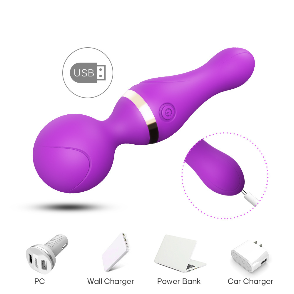 Rechargeable Waterproof  9 Speed Magic Vibrator Handled Av Massaging Wand Massager Vibrator Body Massage For Adult