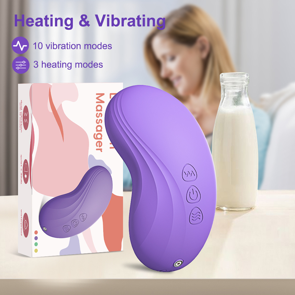 Female Newest Vibration Lady Breast Vibrator Massage Machine Electric Breast Massager Warming Lactation Massager