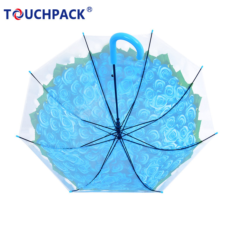 Transparent Umbrella Semi-Automatic Dome Bubble Umbrella for Children