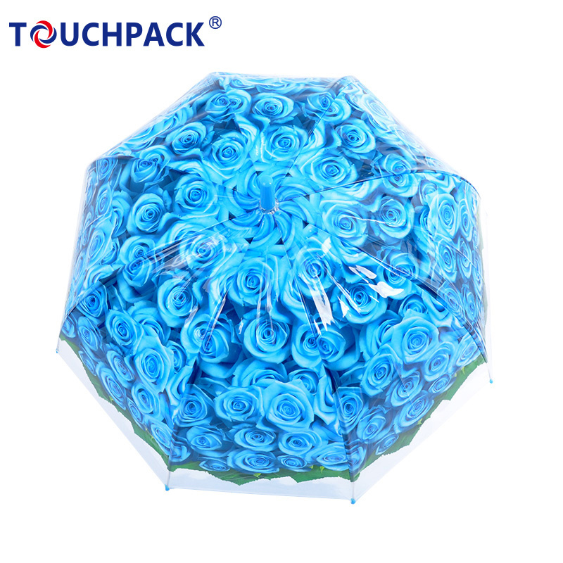 Transparent Umbrella Semi-Automatic Dome Bubble Umbrella for Children