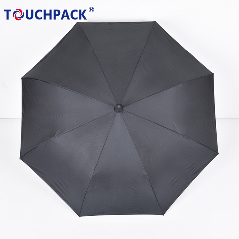 2021 Hot Selling New Products Stock Custom Double Layer Inside Out C Shape Handle inverted Reverse Umbrella with logo prints