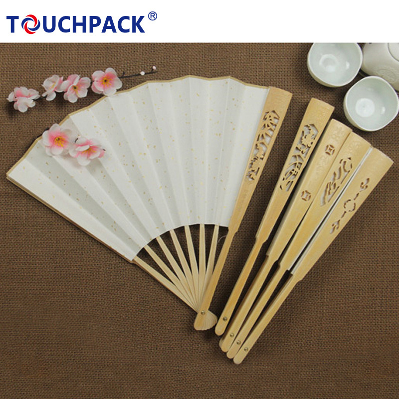 Customized Advertisement Large Folding Wood Hand Fan