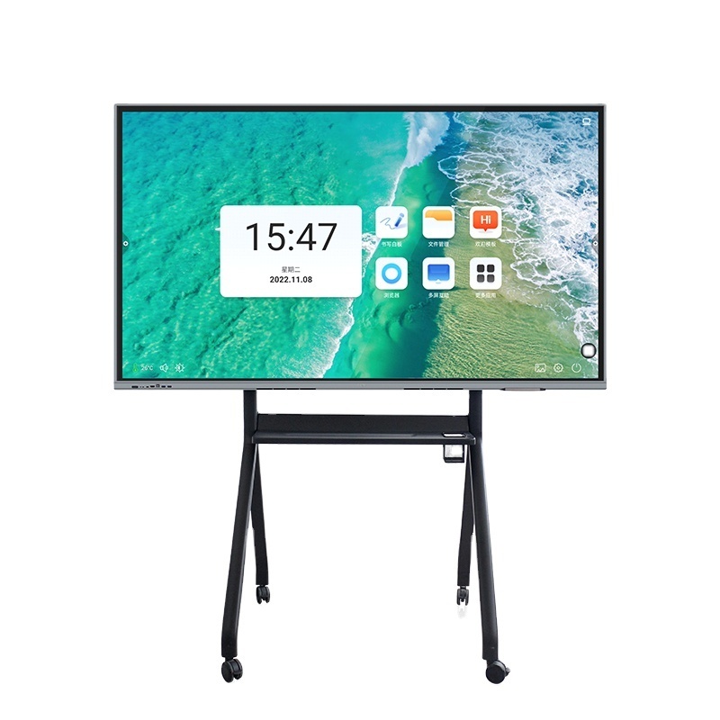 55 65 75 86 inch interactive flat panel  all-in-one touch screen Interactive Whiteboard Online Conference Meeting Equipment