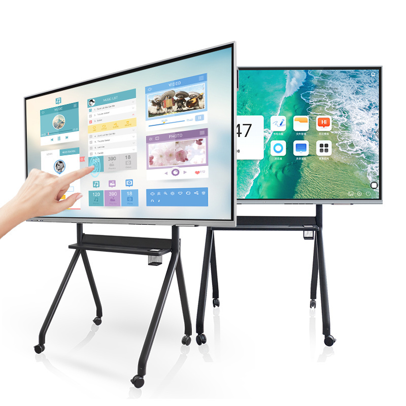 Hot sales 55 65 75 86 inch Electronic Interactive whiteboard 4K HD portable Android Interactive flat panel Smart board