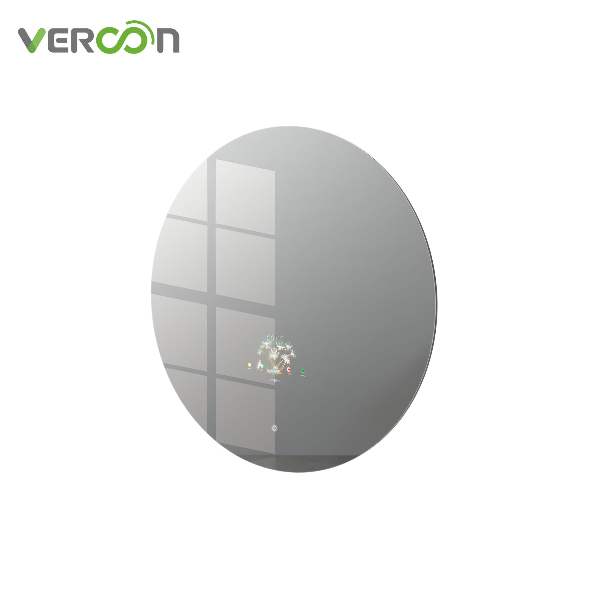 Vercon sell well  Back lit Smart Bathroom Mirror TV with Touchscreen, Android 11, Waterproof & Anti-fog,Adjustable LED lighting