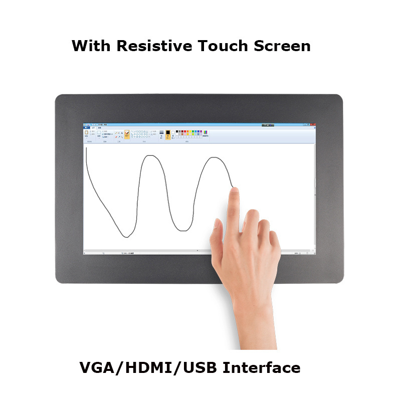 10 Inch Lcd Monitor 1280*800 Display 10 Point Touch Monitor Double Sided Touch Screen Computer Monitor for Restaurant