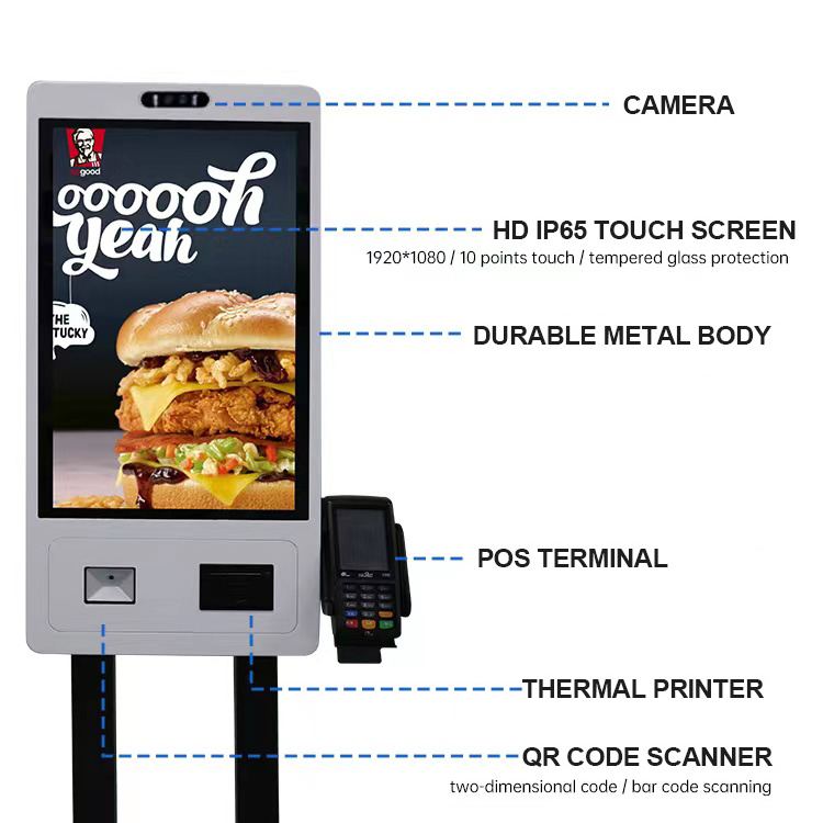 TouchWo smart selfservice kiosk credit card ticketing supermarket hotel check in self checkout kiosk payment machine