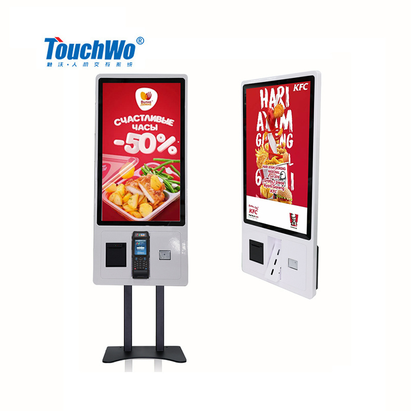 TouchWo smart hotel restaurant touchscreen credit card self service printing kiosk machine self ordering payment kiosks