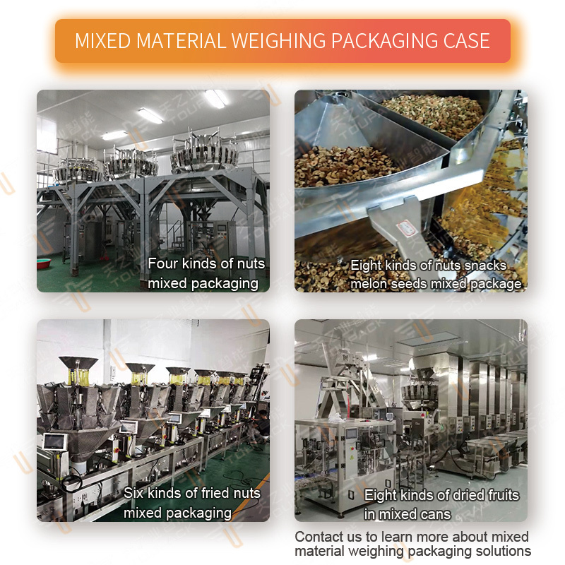 TOUPACK Mixing Multihead Weigher Automatic Filling Machine Nuts Sugar Flower Tea Packing Machine