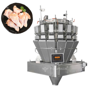 Full Automatic Food Grade Frozen Chicken Leg Frozen Food Packing Machine With Multihead Weigher