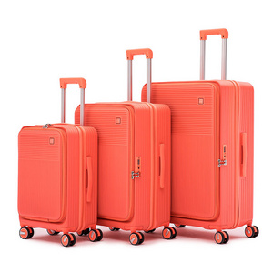 20 24 28 inch suitcases luggage 3 pieces set designer front open trolley bag luxury carry on luggage