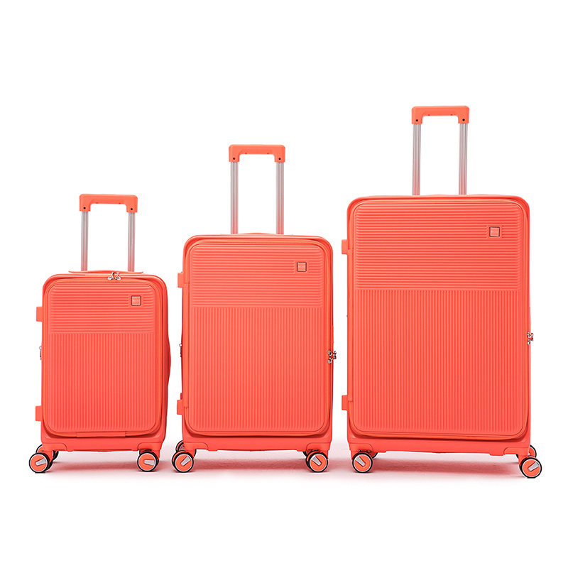 20 24 28 inch suitcases luggage 3 pieces set designer front open trolley bag luxury carry on luggage