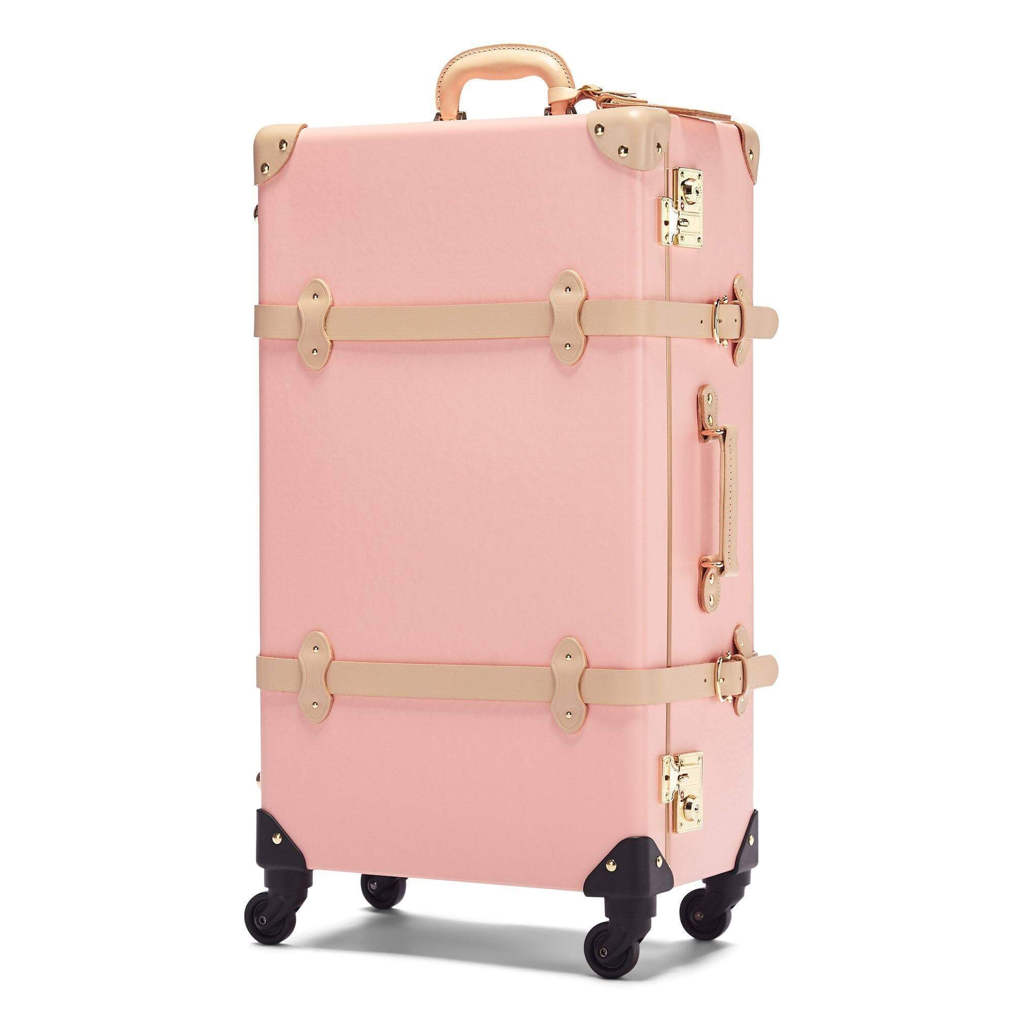 HIBO Classic EUR Large Travel Trunk Luggage Set Carry-On with Spinner Wheels Made of Durable Polyester