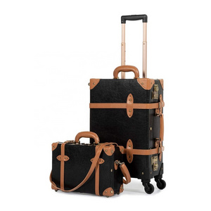 TOURBON carry on luggage sets trolley bag for travel