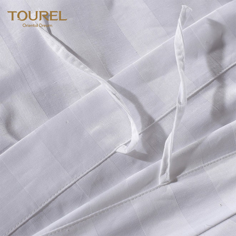 wholesale customized logo egyptian 100% cotton hotel bed linen 3 pcs bed sheet