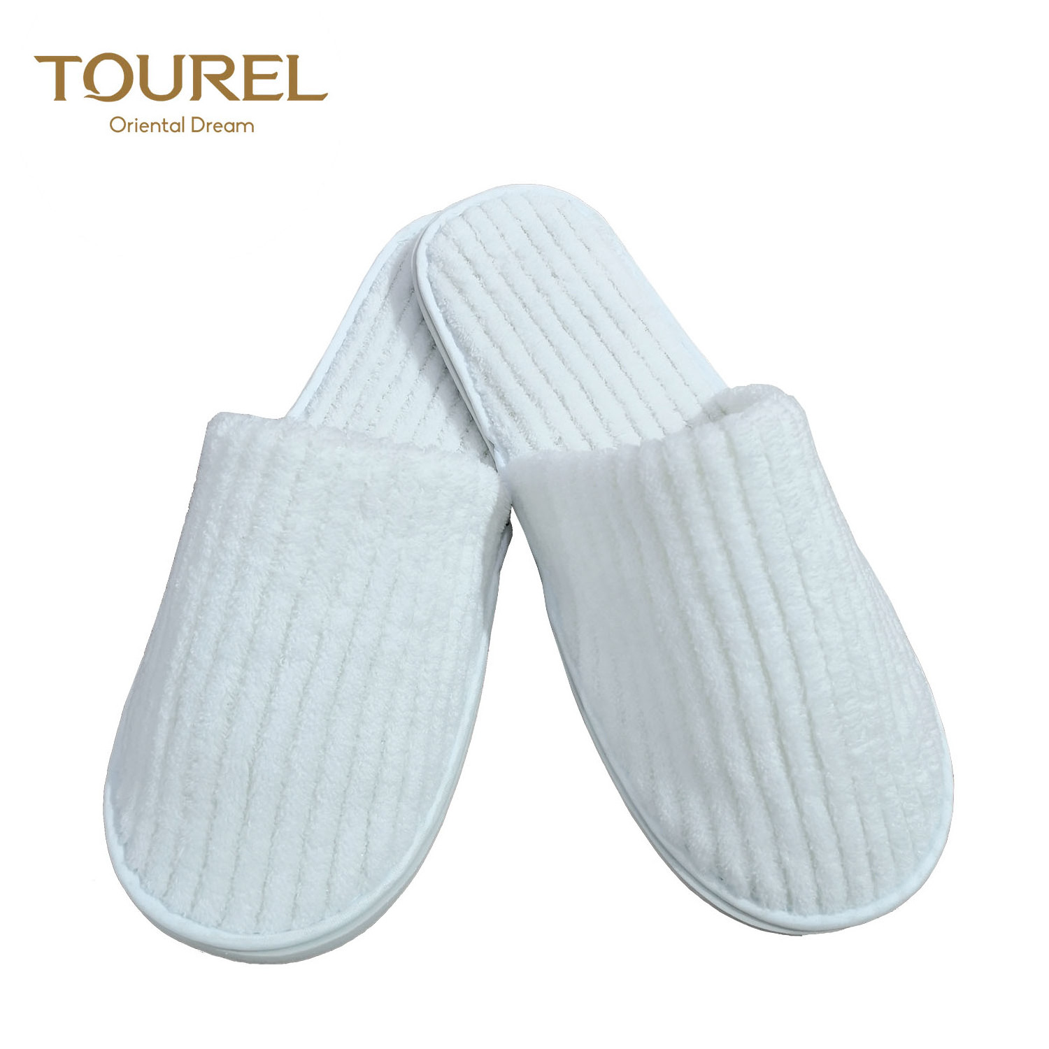 Luxury Cheap Wholesale Custom Woman Type Velour Hotel  Men Open Toe Slipper