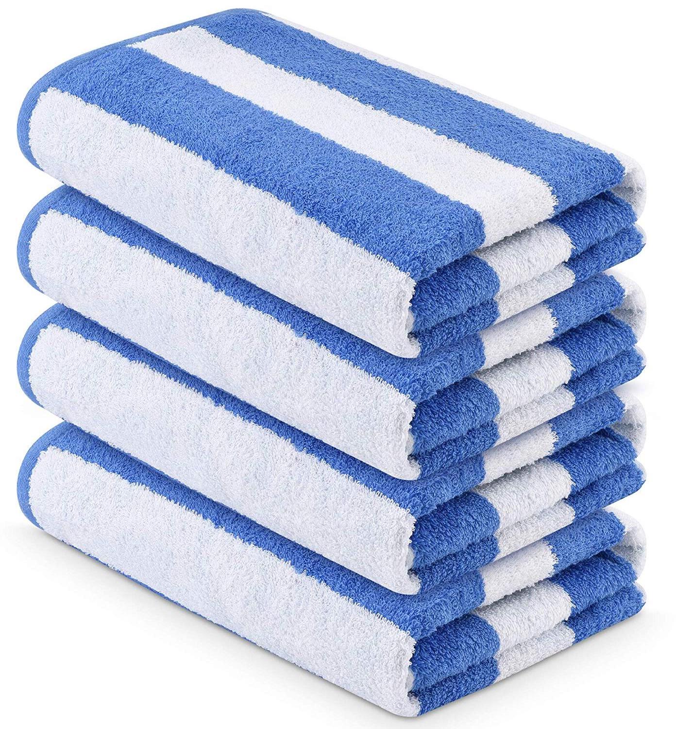 High Quality Custom Terry Towels Swimming Pool Woven Luxury Wholesale Bulk Hotel 100% Cotton Bath Stripe Beach Tow